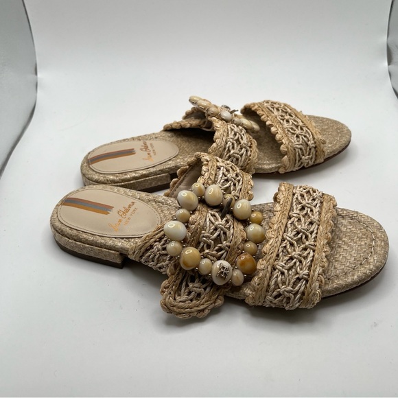 NWOB Sam Edelman Women's Elisa Slide Sandal size 5.5 woven straw vacation - Picture 5 of 9